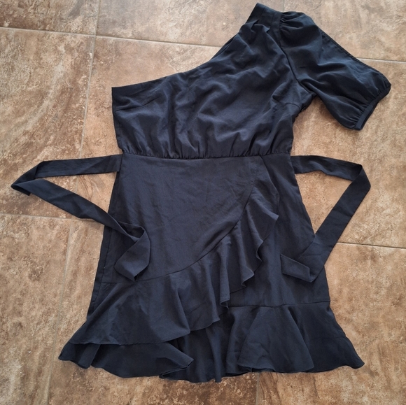 1 shoulder crepe dress - Picture 2 of 13